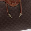 CELINE Macadam Canvas Shoulder Bag PVC Leather Brown Gold Auth 153471-10