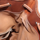 CELINE Macadam Canvas Shoulder Bag PVC Leather Brown Gold Auth 153471-20