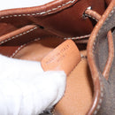 CELINE Macadam Canvas Shoulder Bag PVC Leather Brown Gold Auth 153471-12