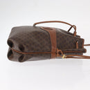 CELINE Macadam Canvas Shoulder Bag PVC Leather Brown Gold Auth 153471-3