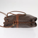 CELINE Macadam Canvas Shoulder Bag PVC Leather Brown Gold Auth 153471-4