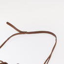 CELINE Macadam Canvas Shoulder Bag PVC Leather Brown Gold Auth 153471-14