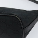 GUCCI GG Canvas Web Sherry Line Accessory Pouch Black 141809 Auth 153474-15