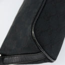 GUCCI GG Canvas Web Sherry Line Accessory Pouch Black 141809 Auth 153474-16