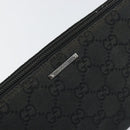 GUCCI GG Canvas Web Sherry Line Accessory Pouch Black 141809 Auth 153474-17