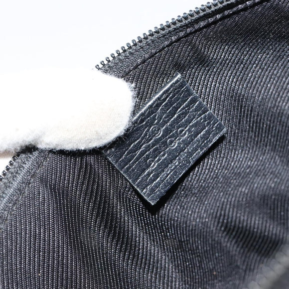 GUCCI GG Canvas Web Sherry Line Accessory Pouch Black 141809 Auth 153474