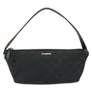 GUCCI GG Canvas Web Sherry Line Accessory Pouch Black 141809 Auth 153474-13