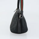 GUCCI GG Canvas Web Sherry Line Accessory Pouch Black 141809 Auth 153474-3