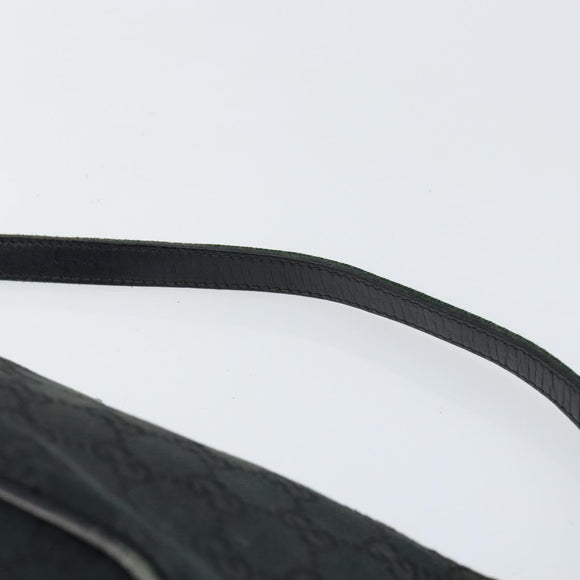 GUCCI GG Canvas Web Sherry Line Accessory Pouch Black 141809 Auth 153474