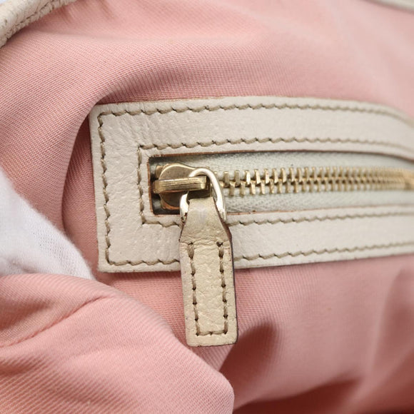 GUCCI GG Canvas Sherry Line Tote Bag Gold Pink 137396 Auth 153475