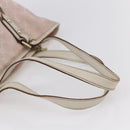 GUCCI GG Canvas Sherry Line Tote Bag Gold Pink 137396 Auth 153475-7