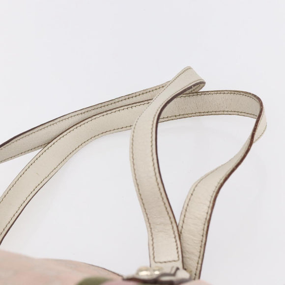 GUCCI GG Canvas Sherry Line Tote Bag Gold Pink 137396 Auth 153475