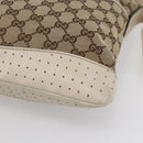 GUCCI GG Canvas Shoulder Bag Beige Silver 145857 Auth 153476-9