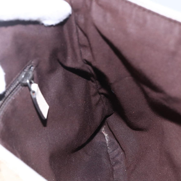 GUCCI GG Canvas Shoulder Bag Beige Silver 145857 Auth 153476