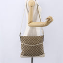 GUCCI GG Canvas Shoulder Bag Beige Silver 145857 Auth 153476-23