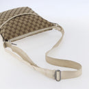 GUCCI GG Canvas Shoulder Bag Beige Silver 145857 Auth 153476-7