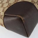 GUCCI GG Canvas Shoulder Bag Beige Silver 114273 Auth 153477-11