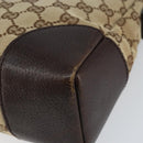 GUCCI GG Canvas Shoulder Bag Beige Silver 114273 Auth 153477-12
