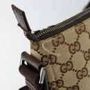 GUCCI GG Canvas Shoulder Bag Beige Silver 114273 Auth 153477-15