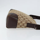 GUCCI GG Canvas Shoulder Bag Beige Silver 114273 Auth 153477-4