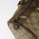 GUCCI GG Supreme Web Sherry Line Boston Bag PVC Beige Gold 40 02 007 Auth 153479-10