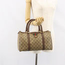 GUCCI GG Supreme Web Sherry Line Boston Bag PVC Beige Gold 40 02 007 Auth 153479-24
