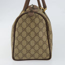 GUCCI GG Supreme Web Sherry Line Boston Bag PVC Beige Gold 40 02 007 Auth 153479-4