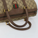 GUCCI GG Supreme Web Sherry Line Boston Bag PVC Beige Gold 40 02 007 Auth 153479-7