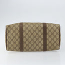 GUCCI GG Supreme Web Sherry Line Boston Bag PVC Beige Gold 40 02 007 Auth 153479-5