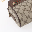 GUCCI GG Supreme Web Sherry Line Bag PVC Beige Gold 56 02 087 Auth 153480-15
