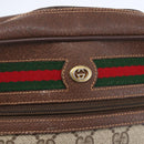 GUCCI GG Supreme Web Sherry Line Bag PVC Beige Gold 56 02 087 Auth 153480-18