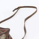 GUCCI GG Supreme Web Sherry Line Bag PVC Beige Gold 56 02 087 Auth 153480-8