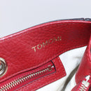 GUCCI Bamboo Hand Bag Leather 2way Red Gold 323660 Auth 153482-20