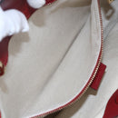 GUCCI Bamboo Hand Bag Leather 2way Red Gold 323660 Auth 153482-24