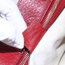 GUCCI Bamboo Hand Bag Leather 2way Red Gold 323660 Auth 153482-28