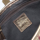 BURBERRY Nova Check Accessory Pouch PVC Beige Gold Auth 153483-18