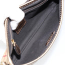 BURBERRY Nova Check Accessory Pouch PVC Beige Gold Auth 153483-11