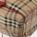 BURBERRY Nova Check Tote Bag PVC Beige Gold Auth 153484-13
