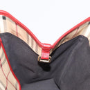 BURBERRY Nova Check Tote Bag PVC Beige Gold Auth 153484-17