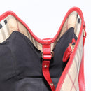 BURBERRY Nova Check Tote Bag PVC Beige Gold Auth 153484-18