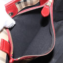 BURBERRY Nova Check Tote Bag PVC Beige Gold Auth 153484-20