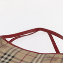 BURBERRY Nova Check Tote Bag PVC Beige Gold Auth 153484-9