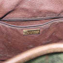 Burberrys Nova Check Shoulder Bag PVC Green Gold Auth 153485-16