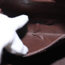 Burberrys Nova Check Shoulder Bag PVC Green Gold Auth 153485-21