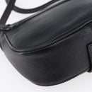 BALLY Shoulder Bag Leather Black Gold Auth 153489-16