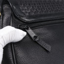 BALLY Shoulder Bag Leather Black Gold Auth 153489-17