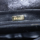 BALLY Shoulder Bag Leather Black Gold Auth 153489-10