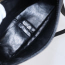 BALLY Shoulder Bag Leather Black Gold Auth 153489-11