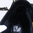 BALLY Shoulder Bag Leather Black Gold Auth 153489-20