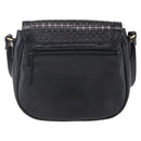 BALLY Shoulder Bag Leather Black Gold Auth 153489-2